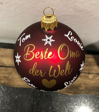 Lade das Bild in den Galerie-Viewer, Personalisierte Weihnachtskugel für die beste Oma / den besten Opa oder alle anderen
