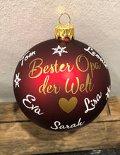 Lade das Bild in den Galerie-Viewer, Personalisierte Weihnachtskugel für die beste Oma / den besten Opa oder alle anderen
