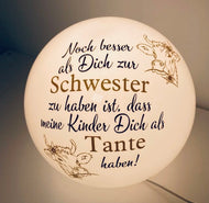 Personalisierte Lampe für die Tante