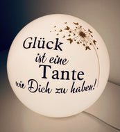 Personalisierte Lampe Glück ist eine Tante wie dich zu haben